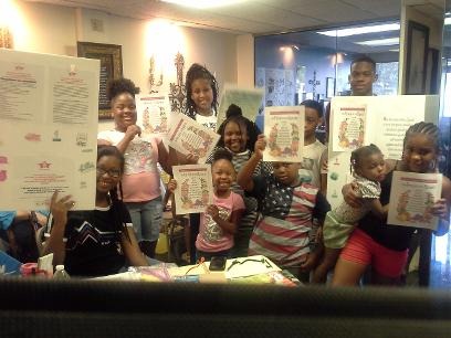 Children holding certificates